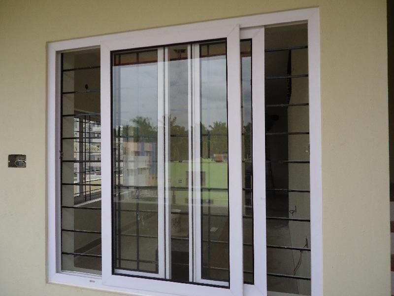 Competitive Price UPVC Door Window 5mm/6mm White Color Single Tempered Glass Door Hot Sale PVC Sliding Window Door