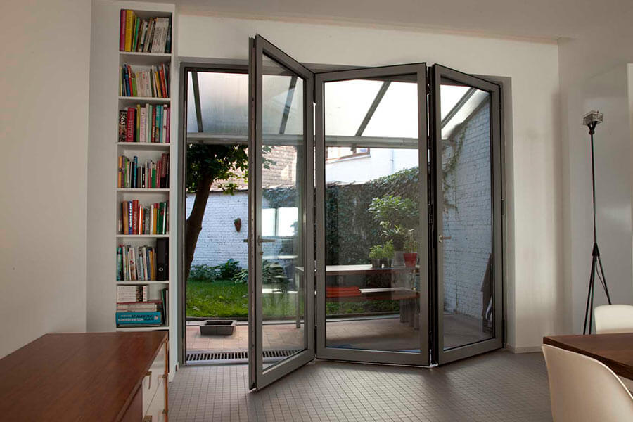 Free Design Australian Standard AS2047 Cost Effective Double Glass Aluminum Exterior Bifold Doors
