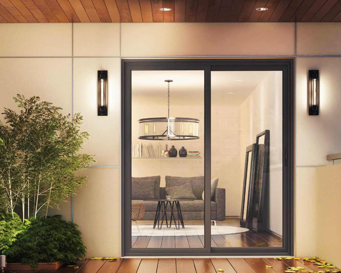 Personl House Apartment Waterproof Track Aluminium Door Double Insulated Tempered Glass Sliding Door Window Stacker Door
