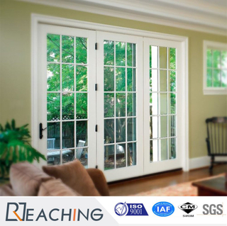 Horizontal Opening White UPVC Clear Fiberglass Doors for Balcony