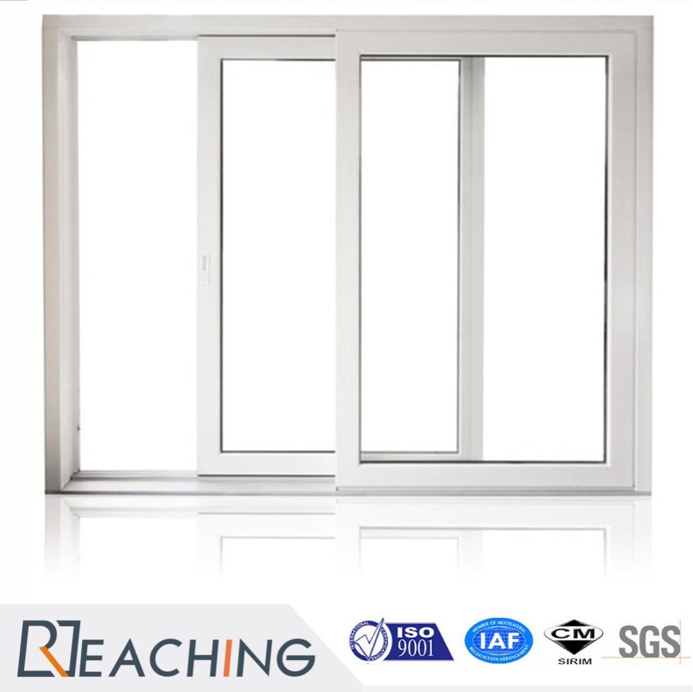 Double Glazing Silver Grey Color Aluminum Sliding Window for Home