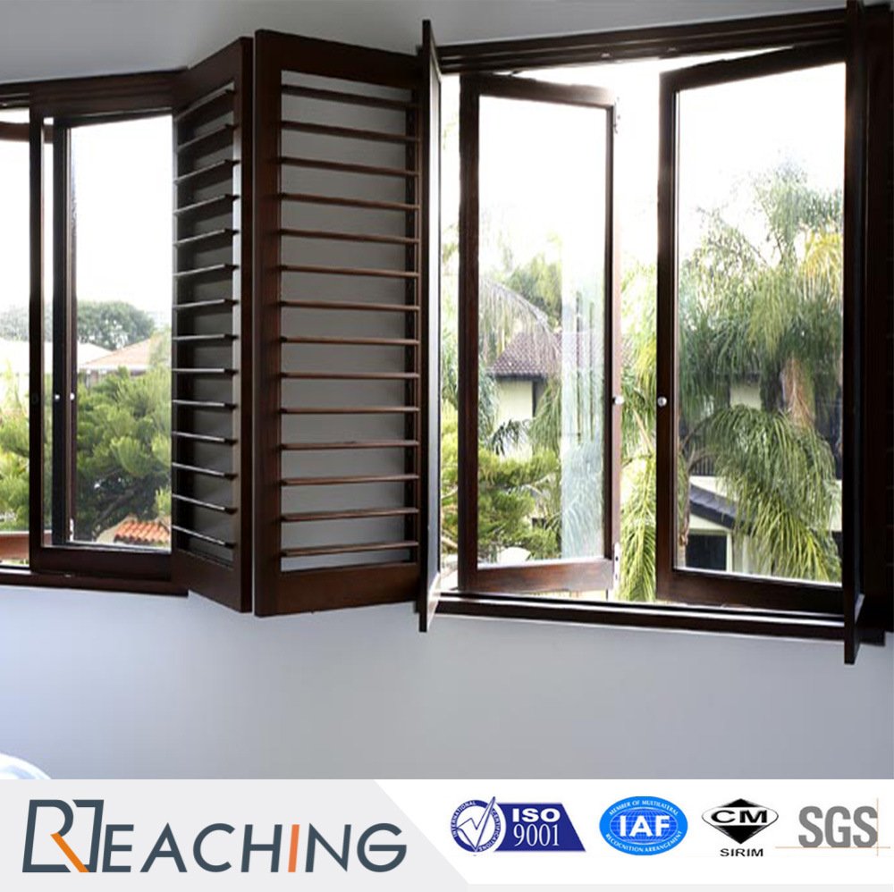 China Factory Aluminum Window Casement Window with Security Grill