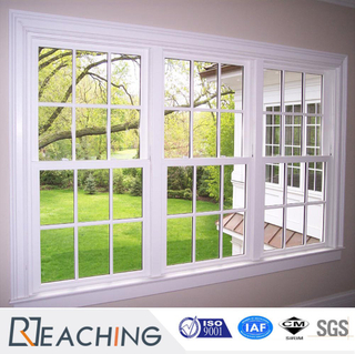 Commercial Grade UPVC Vinyl Hung Window with Grills