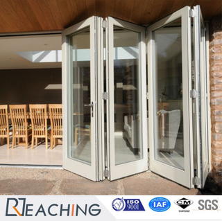 Standard Factory Sliding Folding Aluminium Door with Big Part Glass
