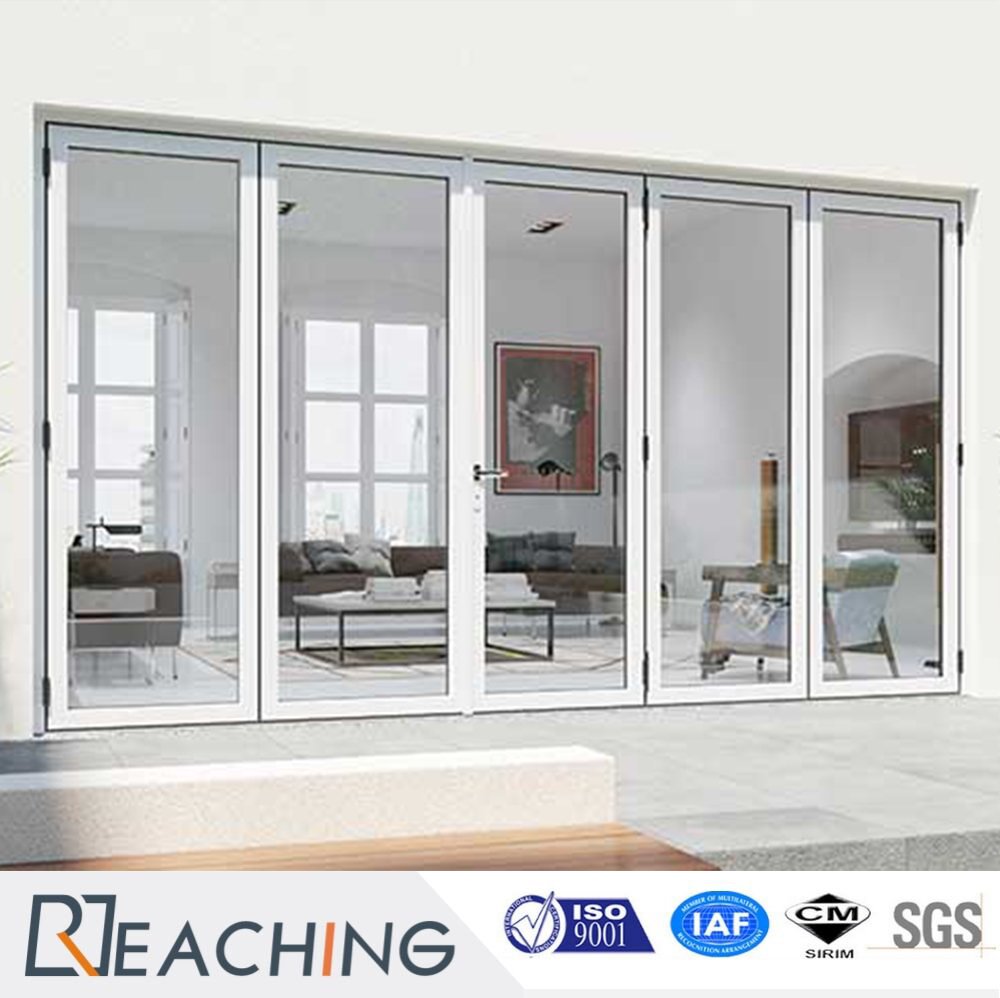 Balcony Folding Door Upvc Frame With Sound Proof Glass From