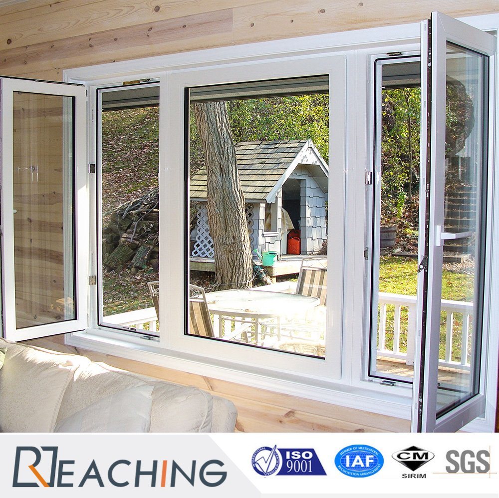 White UPVC Casement Windows with Stainless Steel Reinforcement