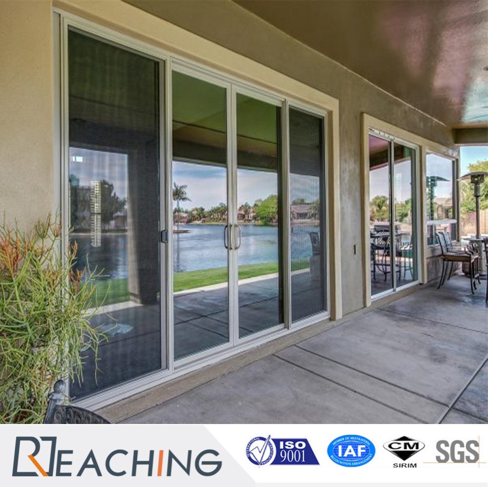 Anodized Aluminium Toughened Big Size Glass Sliding Door from China