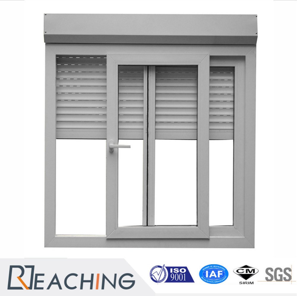 Double Glazing Silver Grey Color Aluminum Sliding Window 