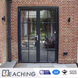 Modern Grid Aluminium Hinged Door with Frame Cover