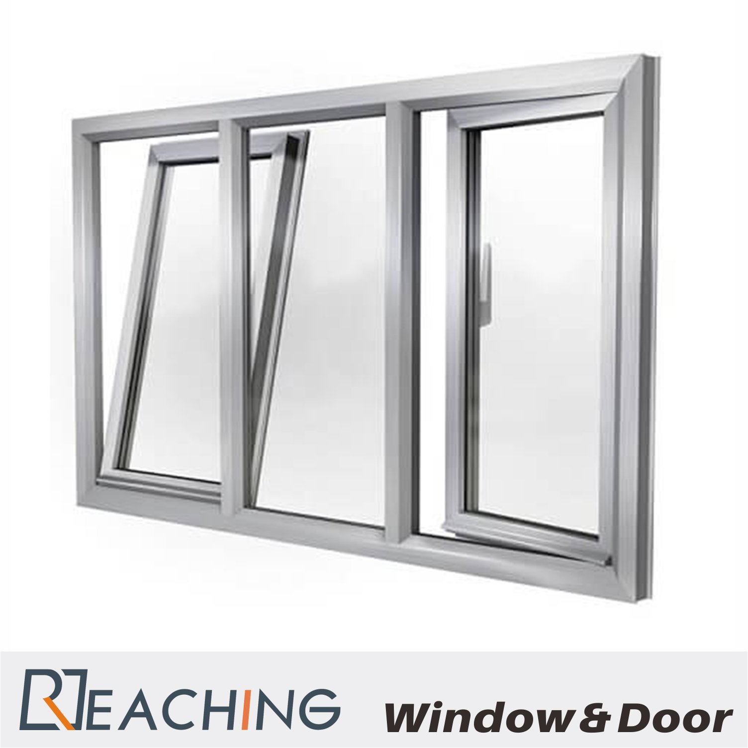 Sliver Aluminium Casement Window with Insulating Double Glass from ...