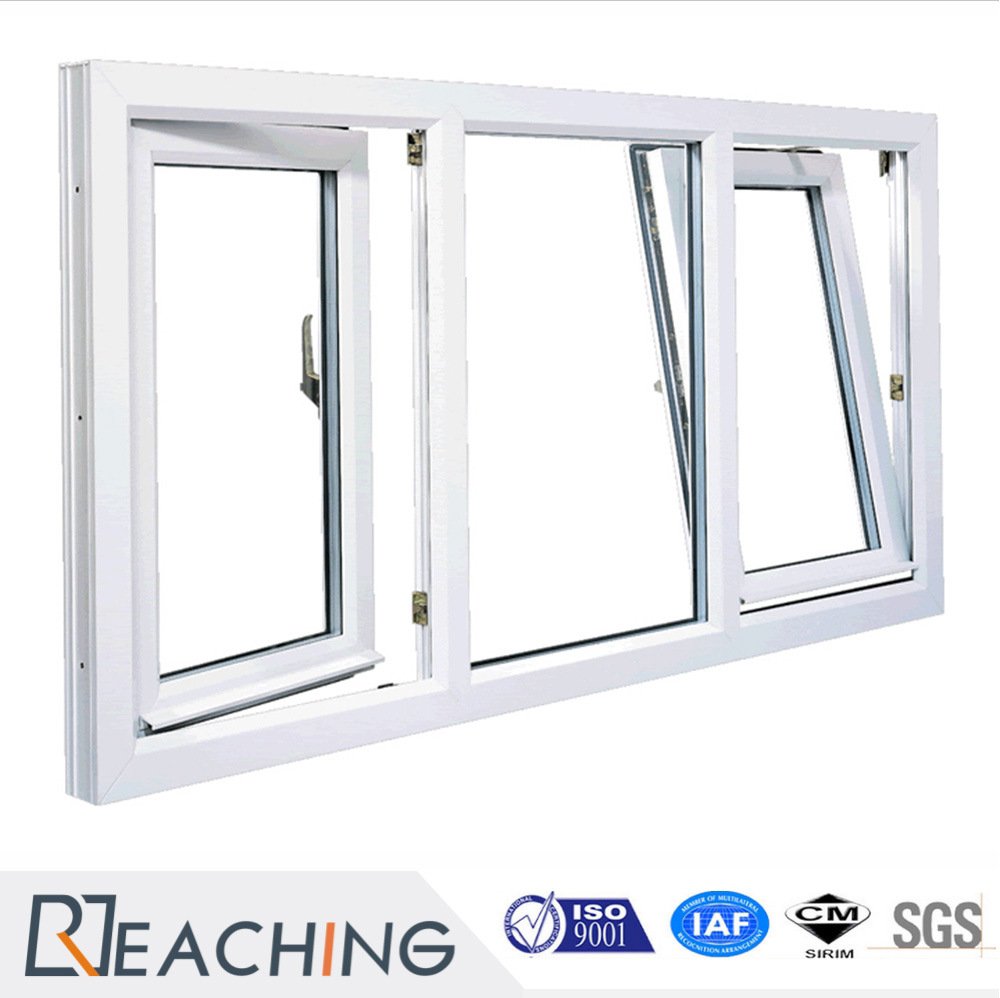 Hot Sale Individual House White Colour UPVC Profile Tilt and Turn Window with Double Tempered Low-E Glass 