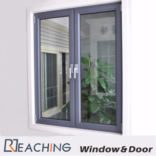 Elegant Aluminium Window Sound Proof Double Glass with Thermal Break Structure