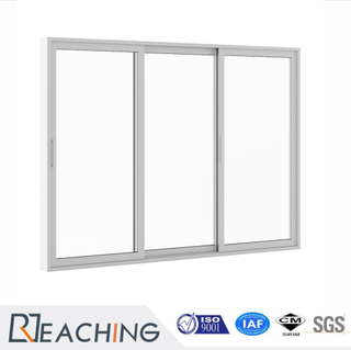 Simplified Design Sliding Door Aluminium Frame with Clear Glass High Transmittance