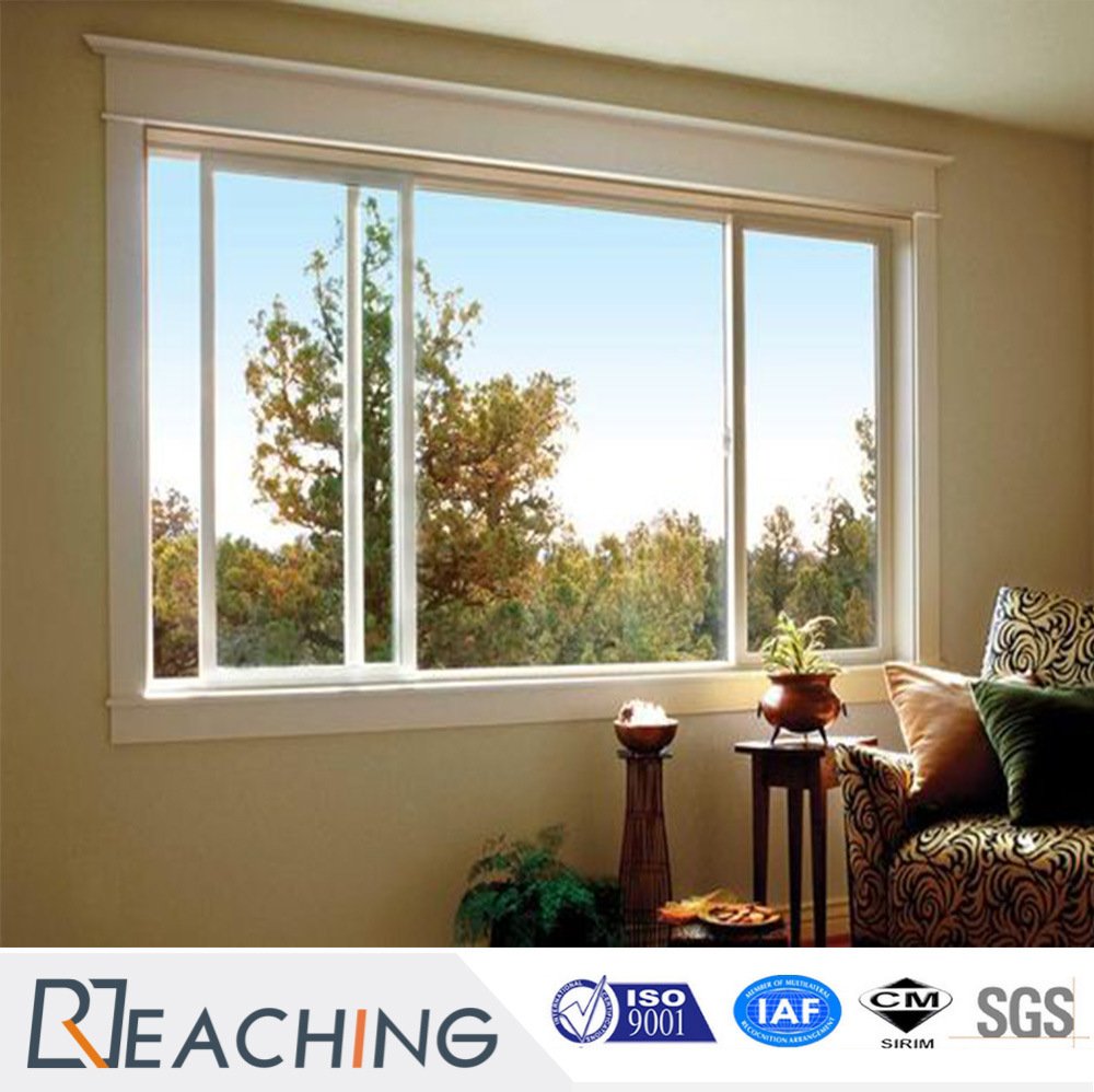 Double Glazing Silver Grey Color Aluminum Sliding Window for Home