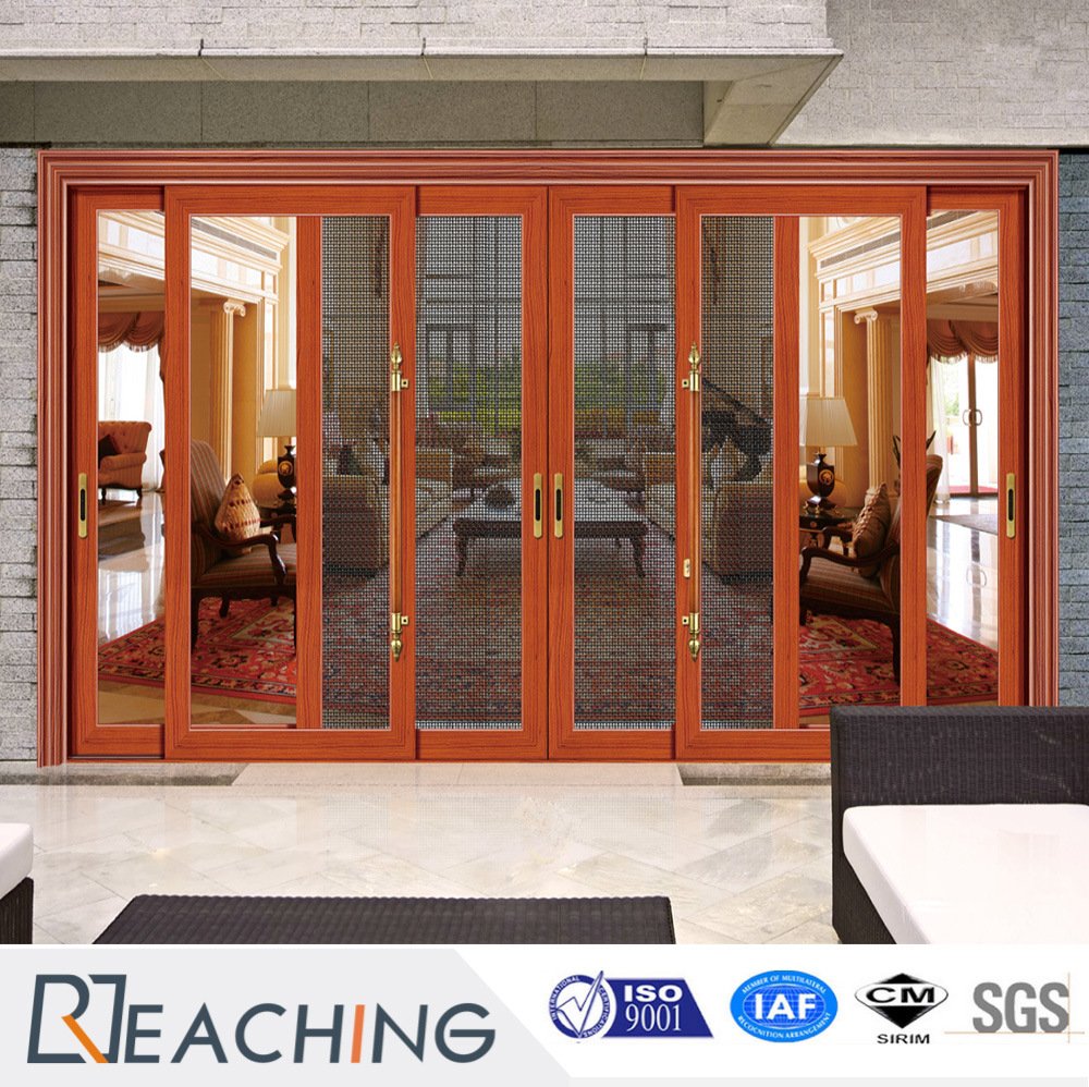 China Manufacturer Cheap Industrial Accordion Doors with Grills