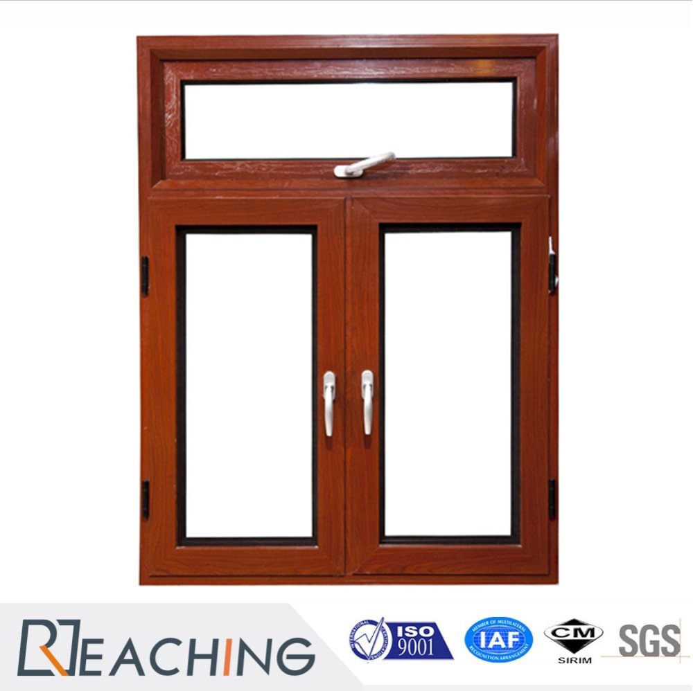 Wood Grain Color Aluminium  Windows and Doors Double 