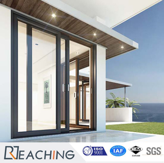 Big Frame Strong Aluminium Sliding Door Double Glass with Nice Finish D Handle
