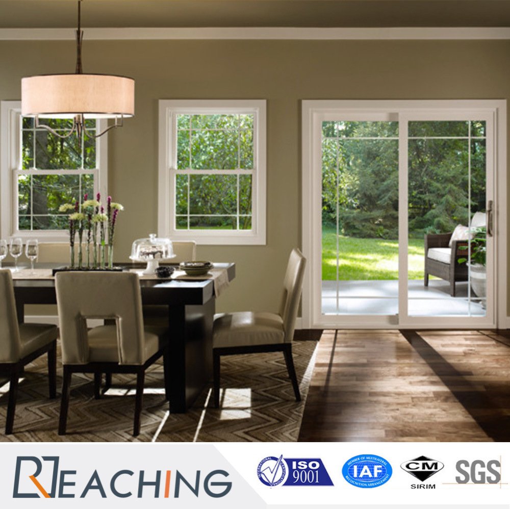 Conch Profile UPVC Glass Hung Windows for Kitchen